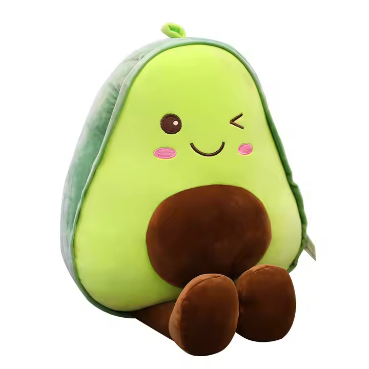 30cm Avocado plush toy with legs and round eyes for children and babies